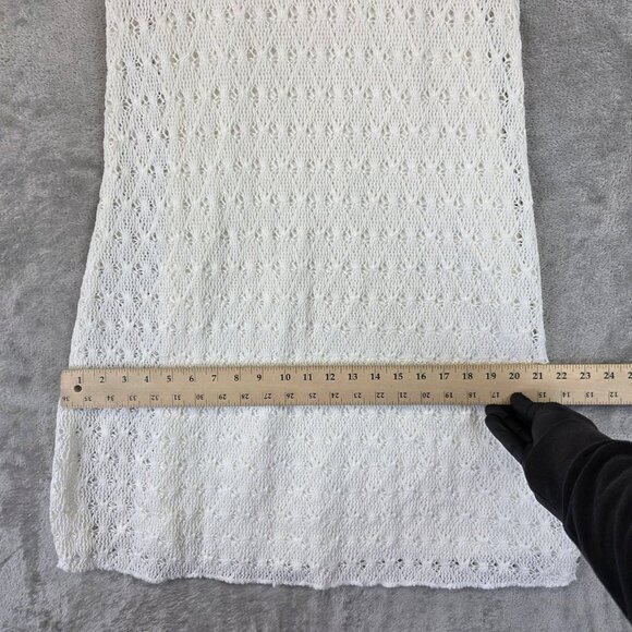 Denim & Supply Ralph Lauren Dress Womens Medium White Crochet Racerback Lined - Picture 7 of 11